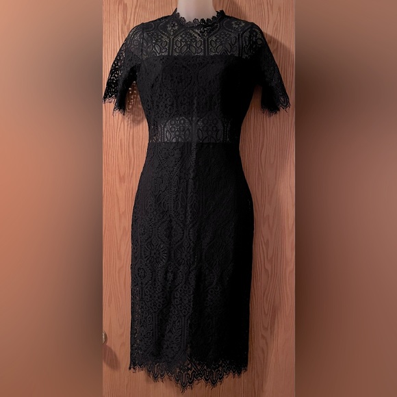 Ladies Lace Black Dress sz Small - Picture 5 of 13